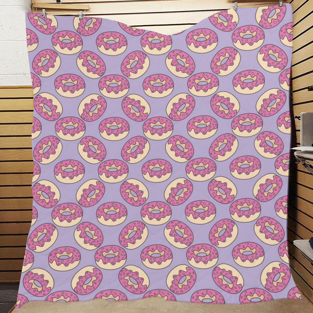 Donut Pattern Print Design DN015 Premium Quilt