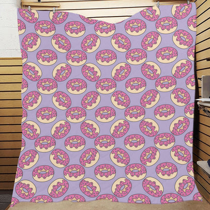 Donut Pattern Print Design DN015 Premium Quilt