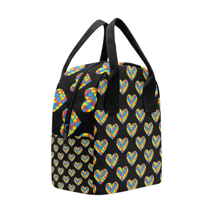 Autism Awareness Heart Design Print Insulated Lunch Bag