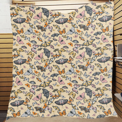 Butterfly Pattern Print Design 04 Premium Quilt