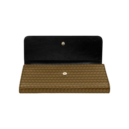 Cable Knit Pattern Print Design 02 Women's Trifold Wallet