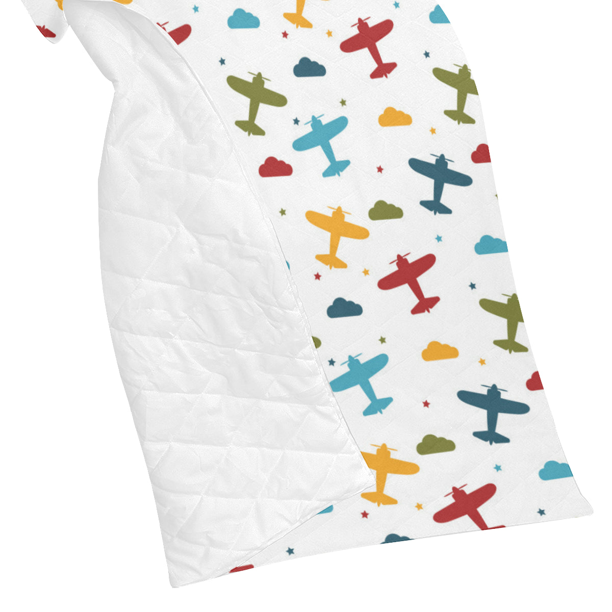 Airplane Pattern Print Design 06 Premium Quilt
