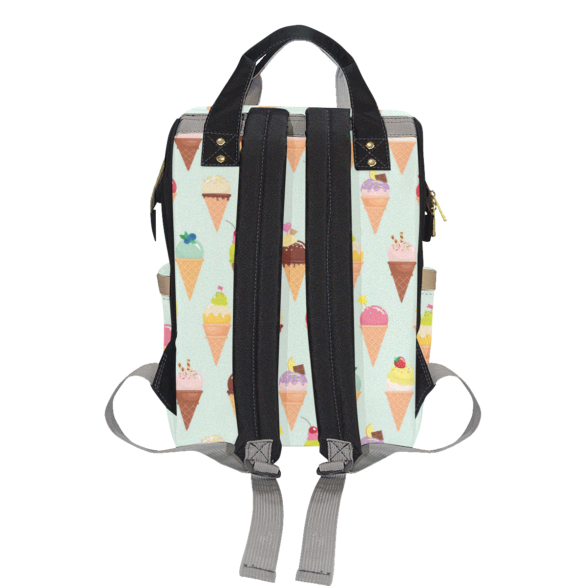 Ice Cream Pattern Print Design 03 Diaper Bag Backpack