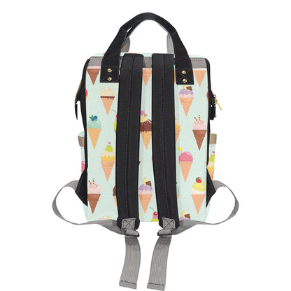 Ice Cream Pattern Print Design 03 Diaper Bag Backpack