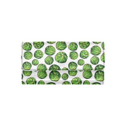 Brussels Sprouts Pattern Print Design 02 Women's Trifold Wallet