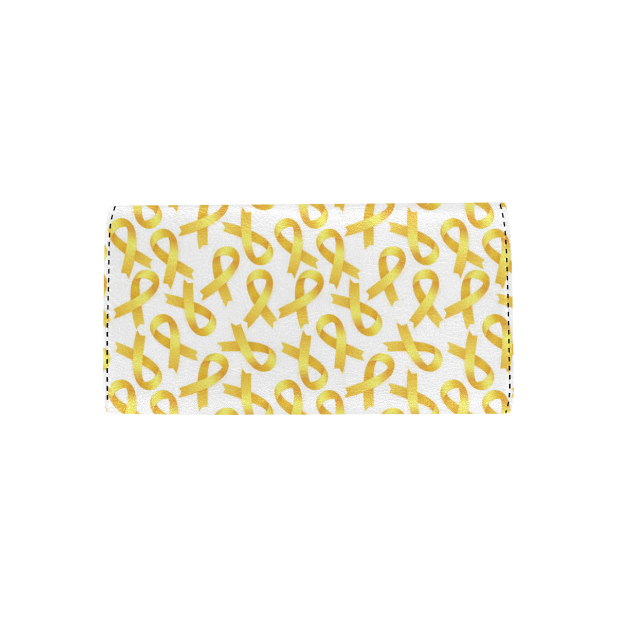 Childhood cancer Pattern Print Design 02 Women's Trifold Wallet