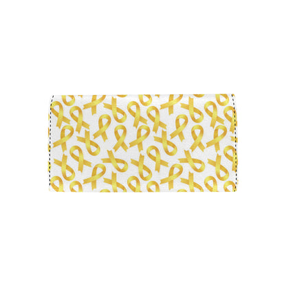 Childhood cancer Pattern Print Design 02 Women's Trifold Wallet
