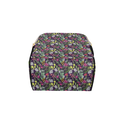 Cactus Pattern Print Design 08 Diaper Bag Backpack