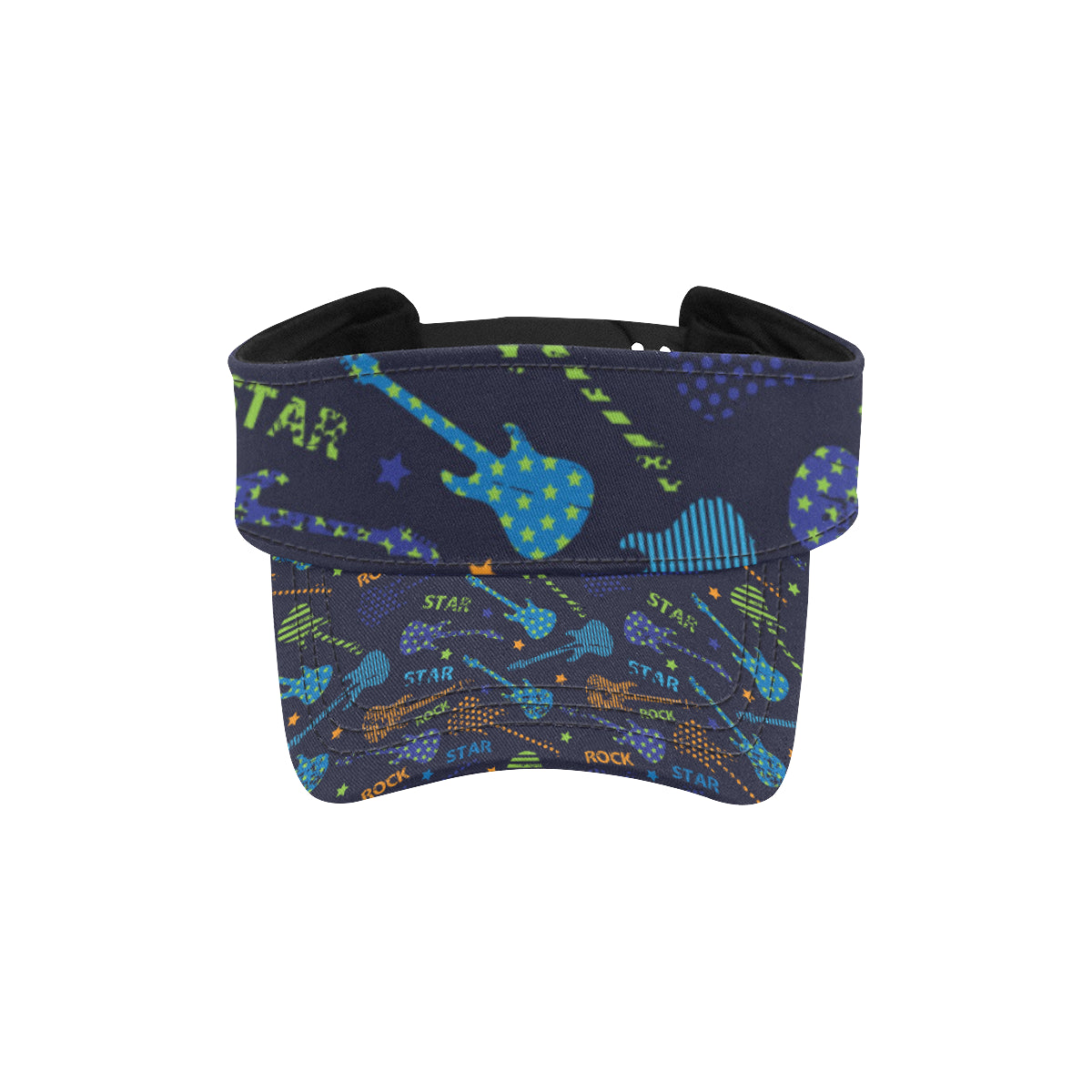 Rock and Roll Pattern Print Design A04 Unisex Sun Visor