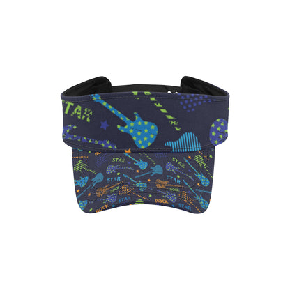 Rock and Roll Pattern Print Design A04 Unisex Sun Visor
