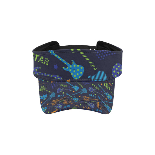 Rock and Roll Pattern Print Design A04 Unisex Sun Visor