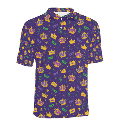 Mardi Gras Pattern Print Design 03 Men Polo Shirt
