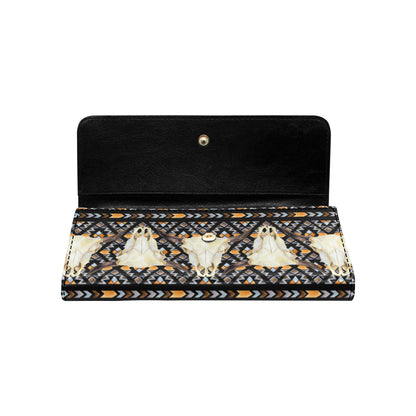 Buffalo Head Pattern Print Design 03 Women's Trifold Wallet