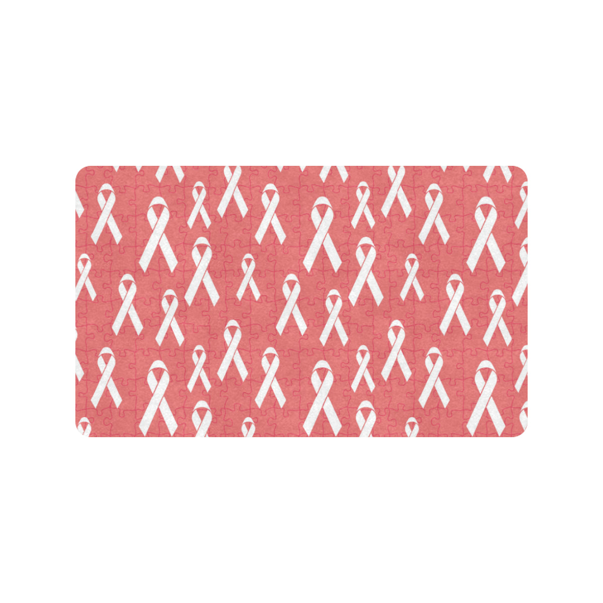 Autism Awareness Ribbon Design Print Rubber Doormat