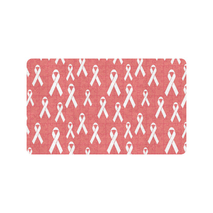 Autism Awareness Ribbon Design Print Rubber Doormat