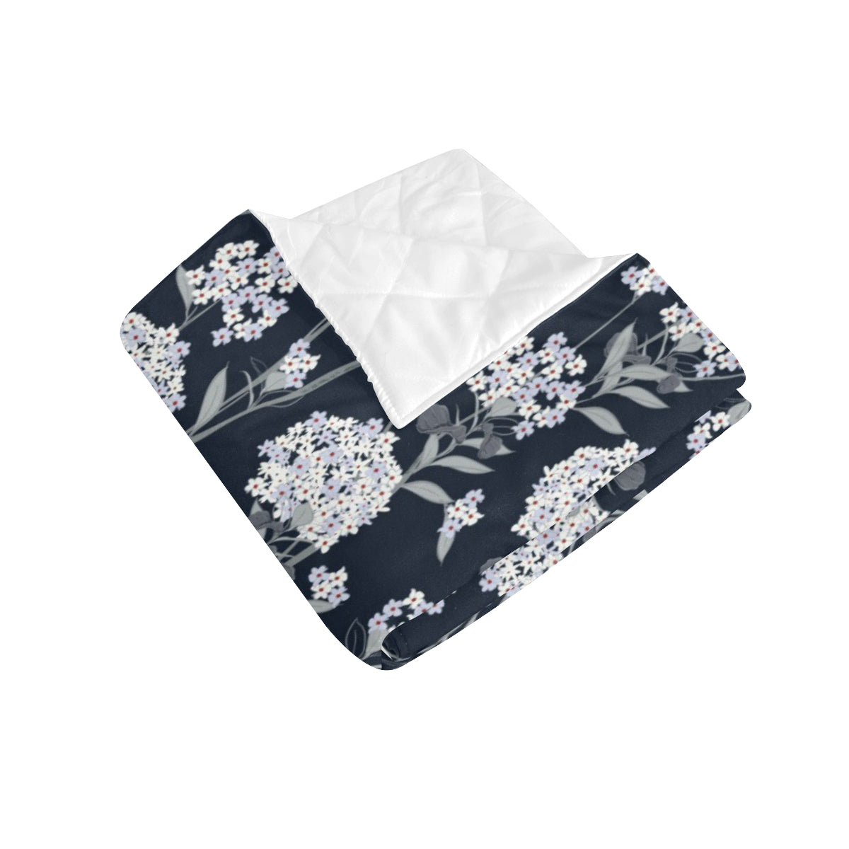 Hydrangea Pattern Print Design HD07 Premium Quilt
