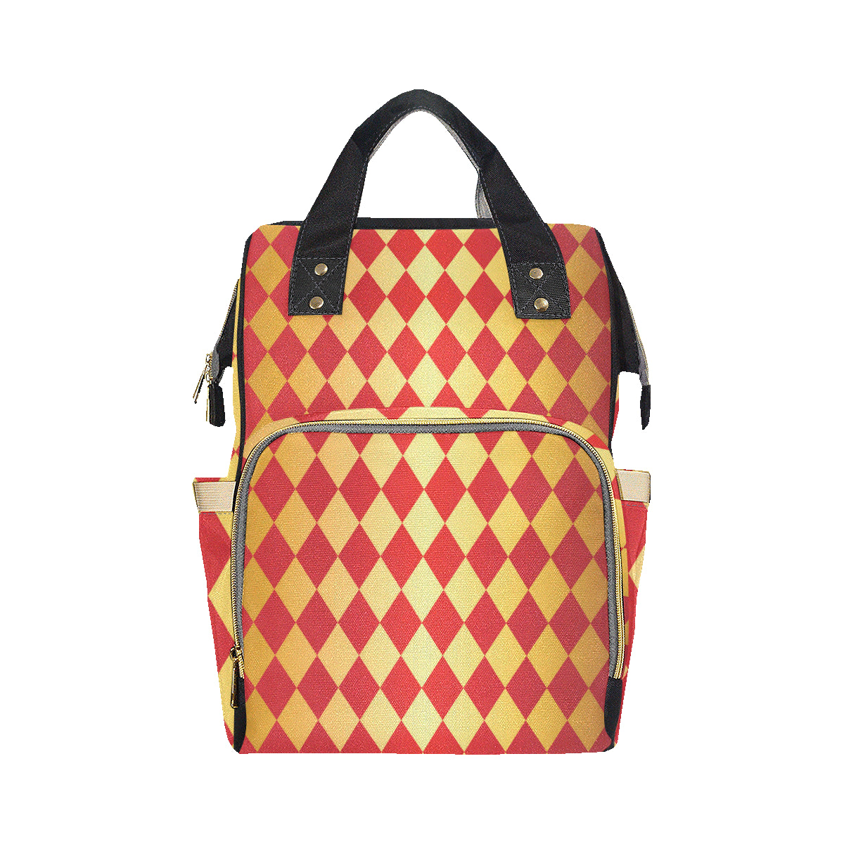 Harlequin Pattern Print Design 03 Diaper Bag Backpack