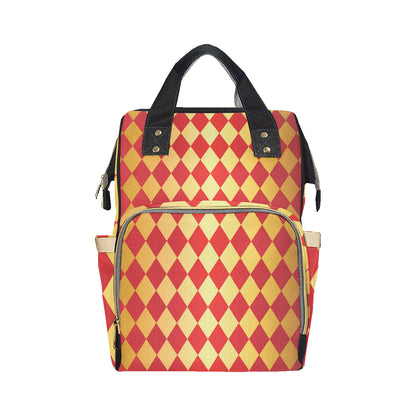 Harlequin Pattern Print Design 03 Diaper Bag Backpack