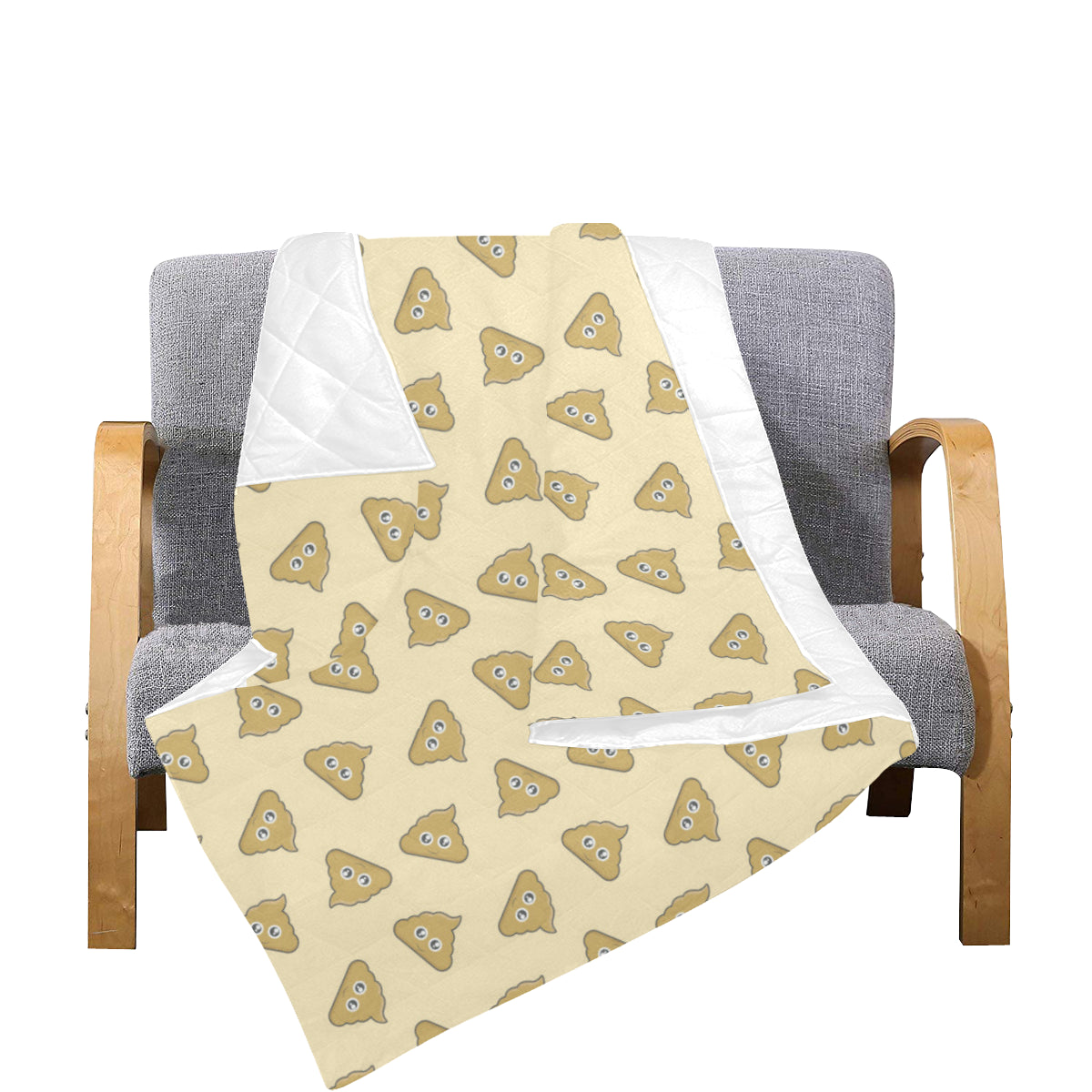 Poop Emoji Pattern Print Design A02 Premium Quilt