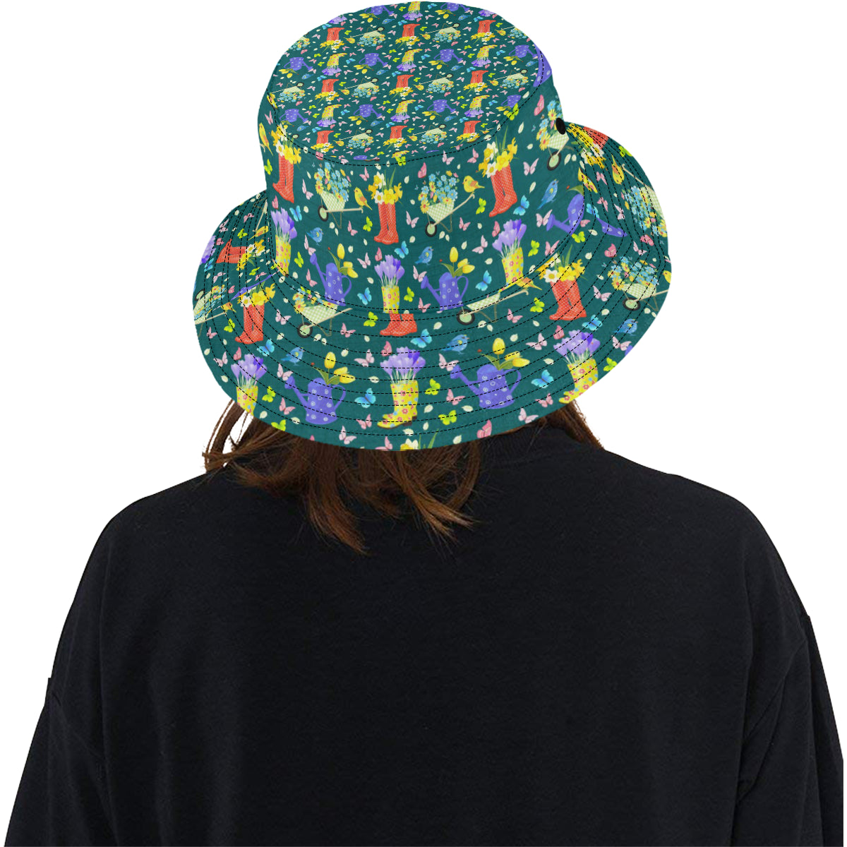 Gardening Pattern Print Design G08 Unisex Bucket Hat