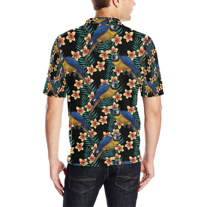 Macaw Pattern Print Design 01 Men Polo Shirt