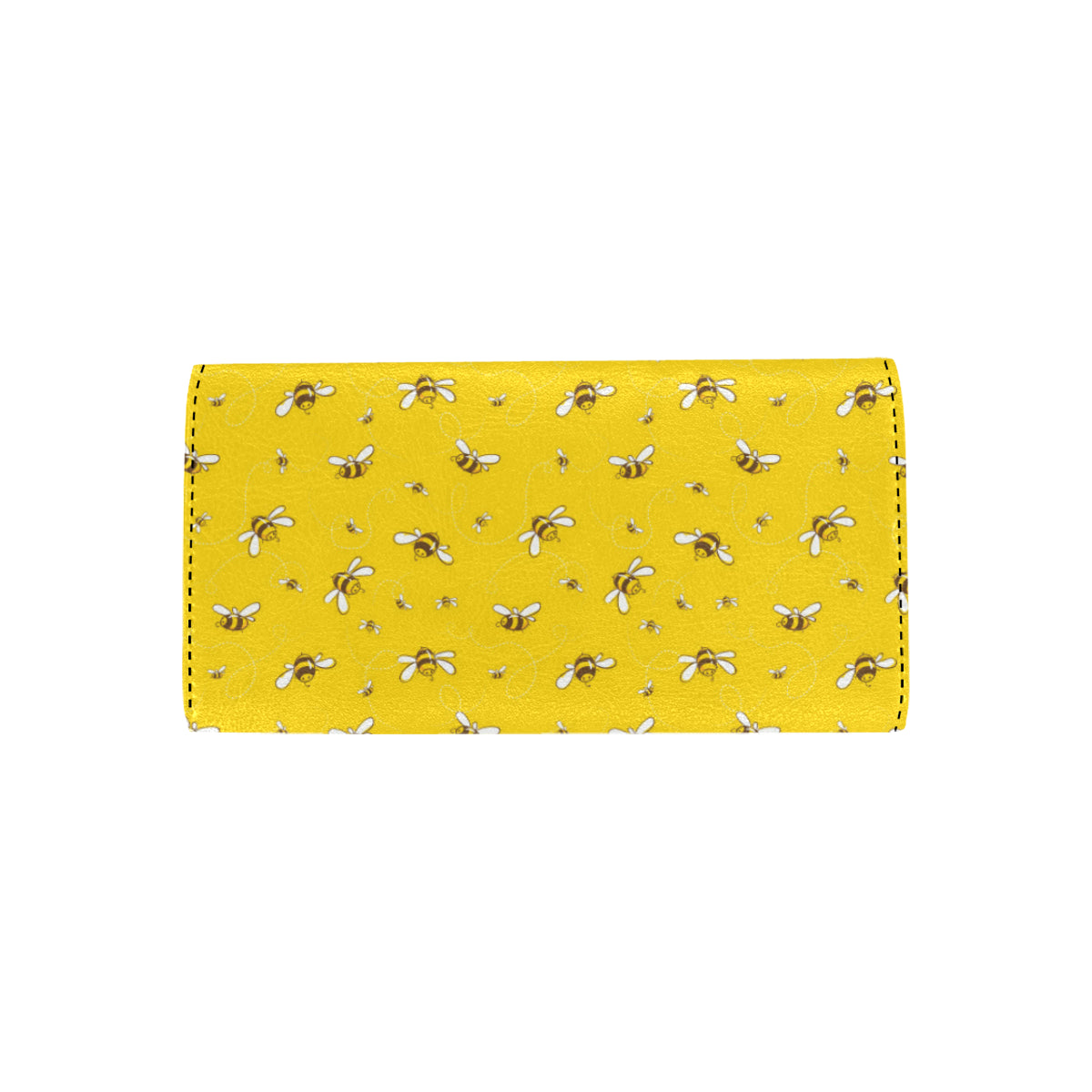Bee Pattern Print Design 05 Women's Trifold Wallet