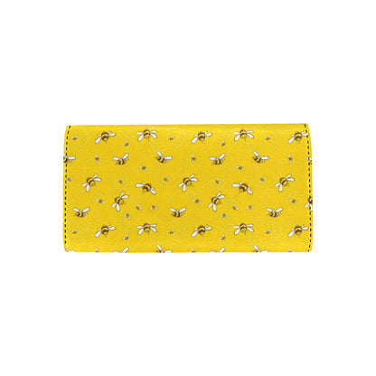 Bee Pattern Print Design 05 Women's Trifold Wallet