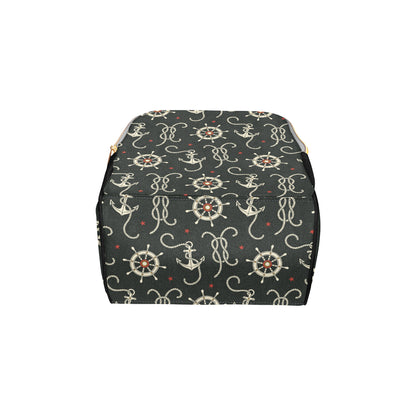 Nautical Anchor Pattern Diaper Bag Backpack