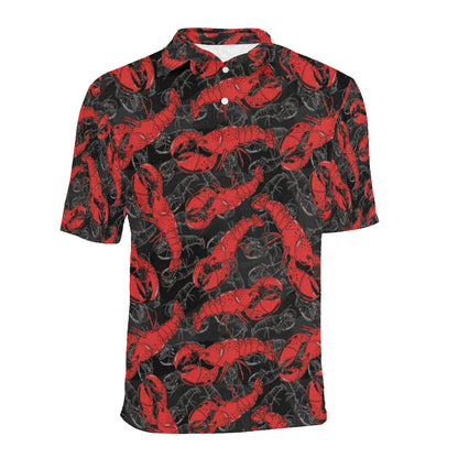 Lobster Pattern Print Design 04 Men Polo Shirt