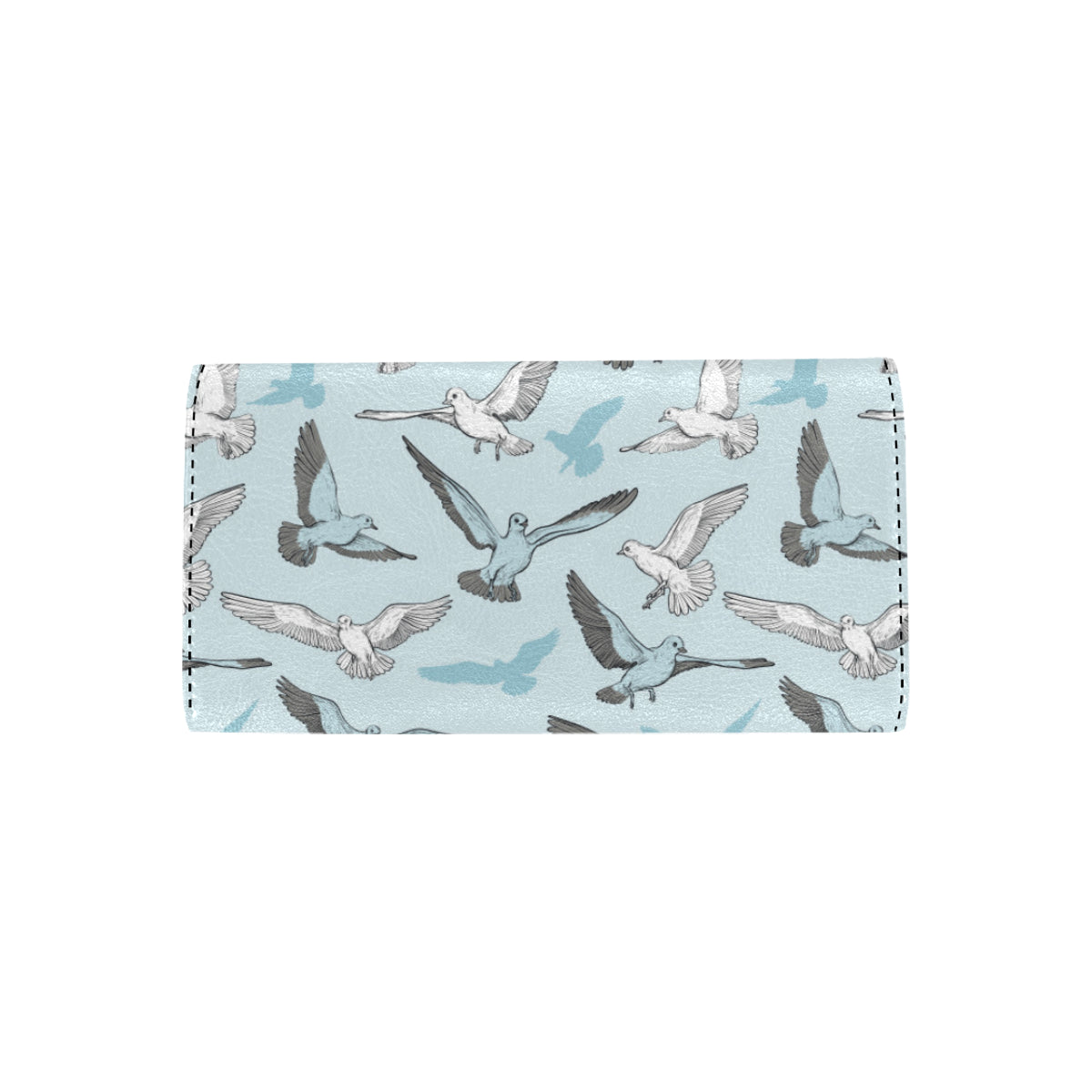 Pigeon Pattern Print Design 03 Women's Trifold Wallet