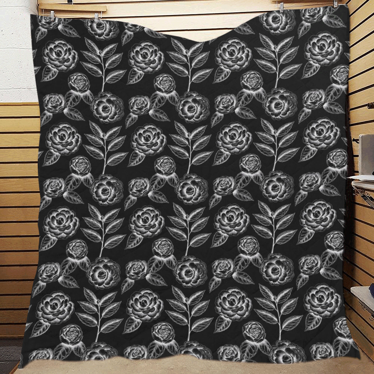Camellia Pattern Print Design 02 Premium Quilt