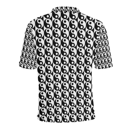 Yin Yang Classic Pattern Design Print Men Polo Shirt