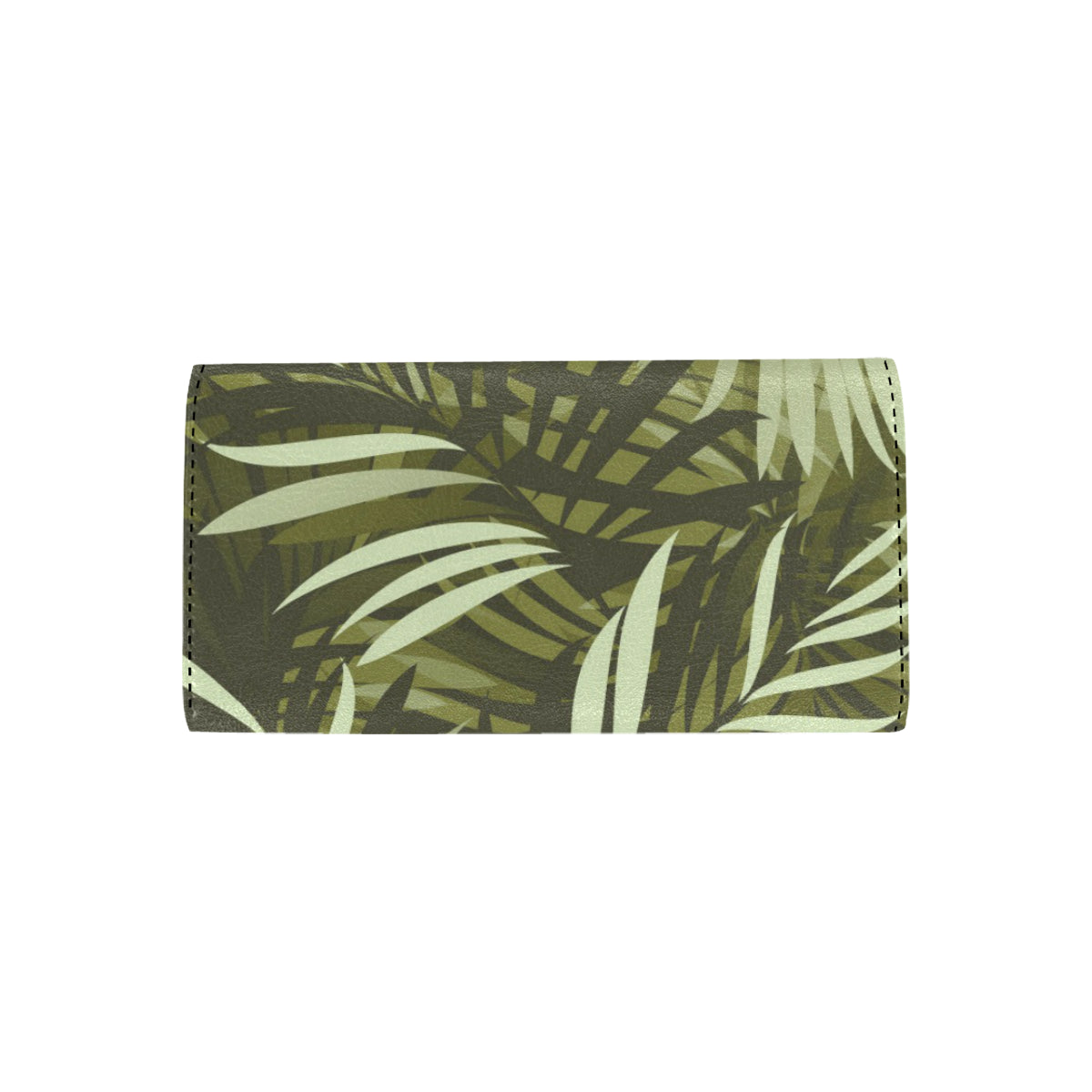 Palm Leaves Pattern Print Design PL05 Women's Trifold Wallet