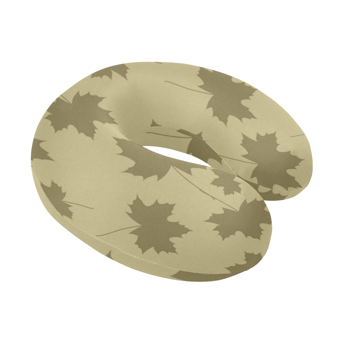Maple Leaf Pattern Print Design 01 U-Shaped Travel Neck Pillow