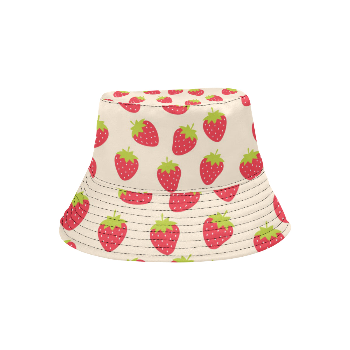 Strawberry Pattern Print Design SB02 Unisex Bucket Hat