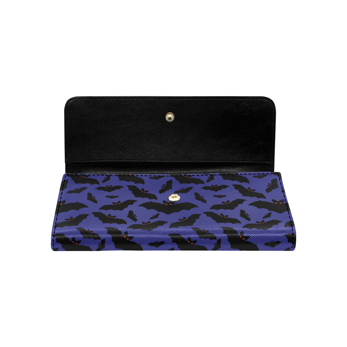 Bat Halloween Pattern Print Design 02 Women's Trifold Wallet