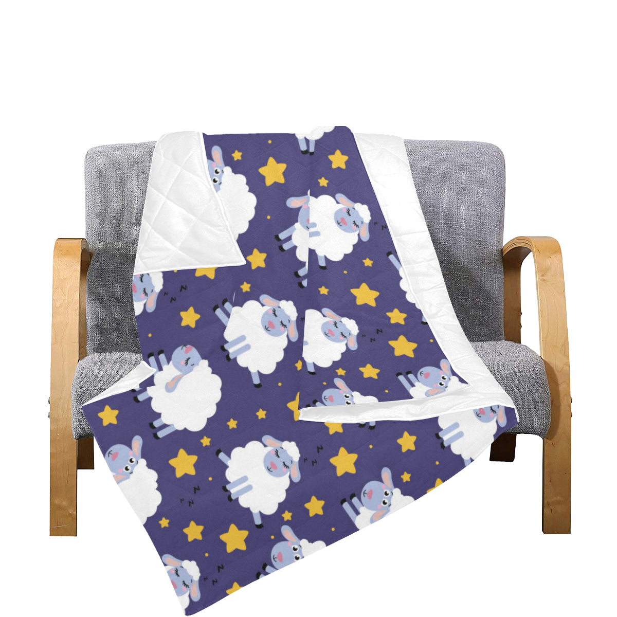 Sheep Pattern Print Design 03 Premium Quilt
