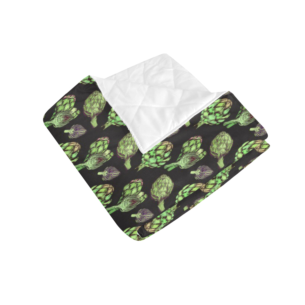 Artichoke Pattern Print Design 02 Premium Quilt