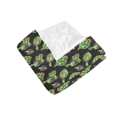 Artichoke Pattern Print Design 02 Premium Quilt