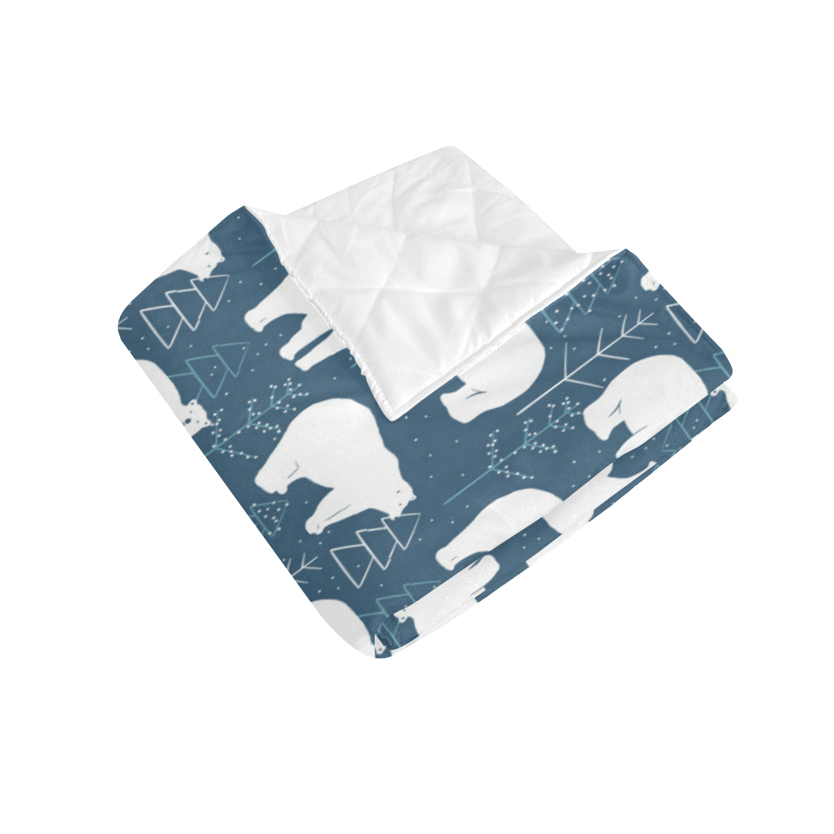 Polar Bear Pattern Print Design A01 Premium Quilt