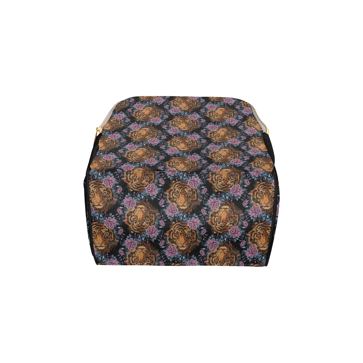 Tiger Head Floral Diaper Bag Backpack