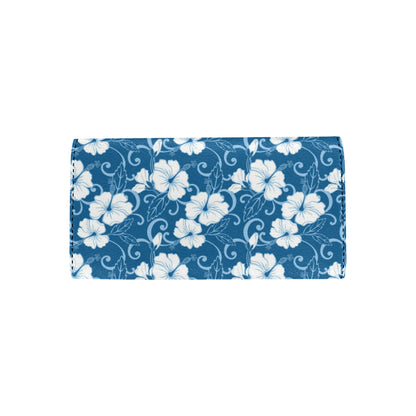 Hibiscus Pattern Print Design HB03 Women's Trifold Wallet