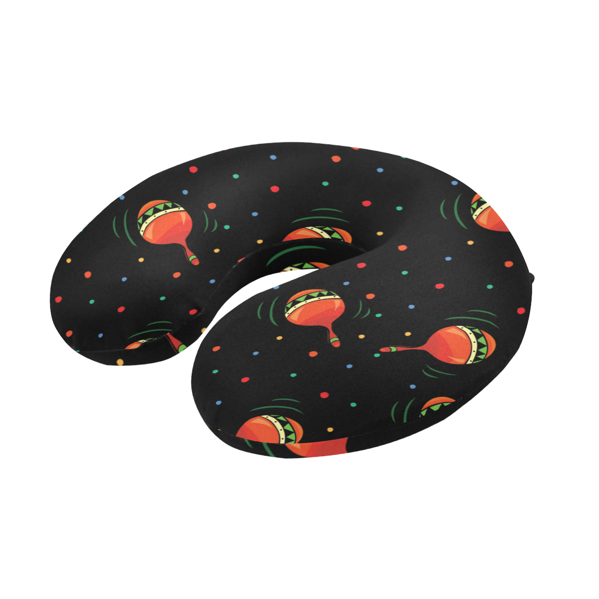 Maracas Pattern Print Design 03 U-Shaped Travel Neck Pillow