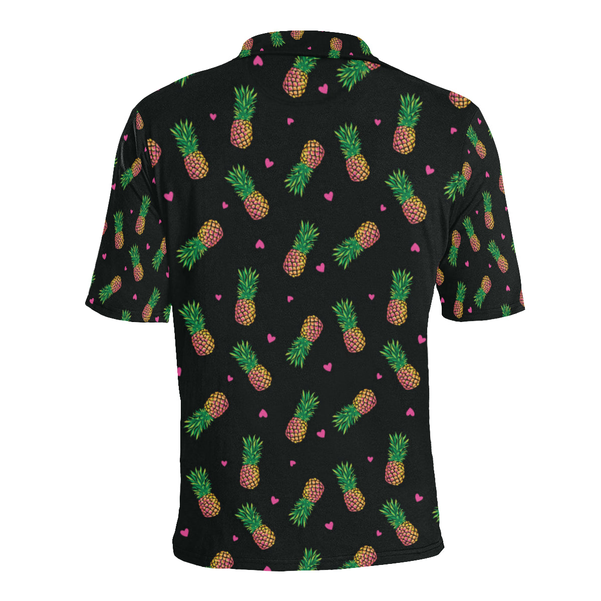 Neon Pineapple Pattern Print Design A04 Men Polo Shirt