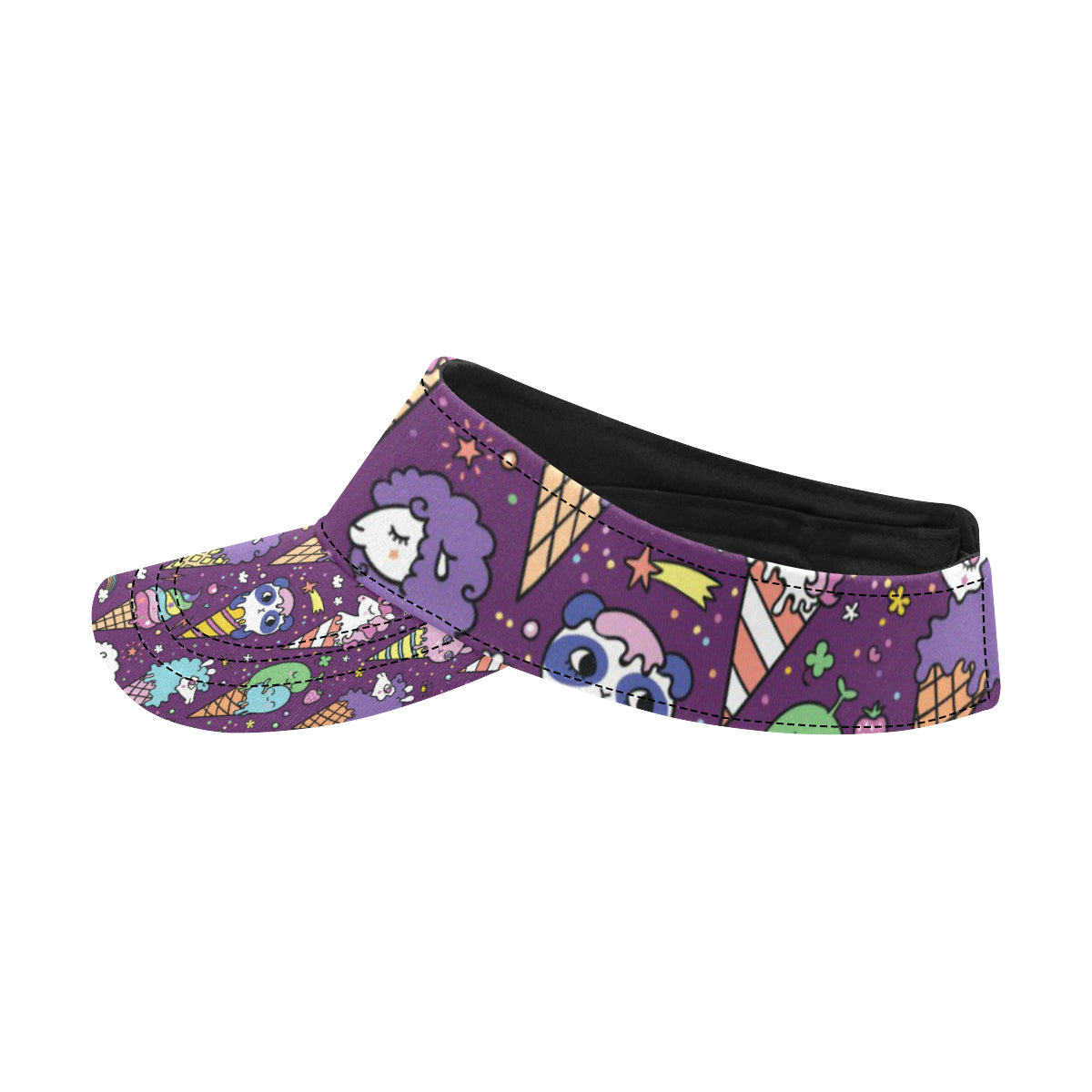Ice Cream Pattern Print Design IC07 Unisex Sun Visor