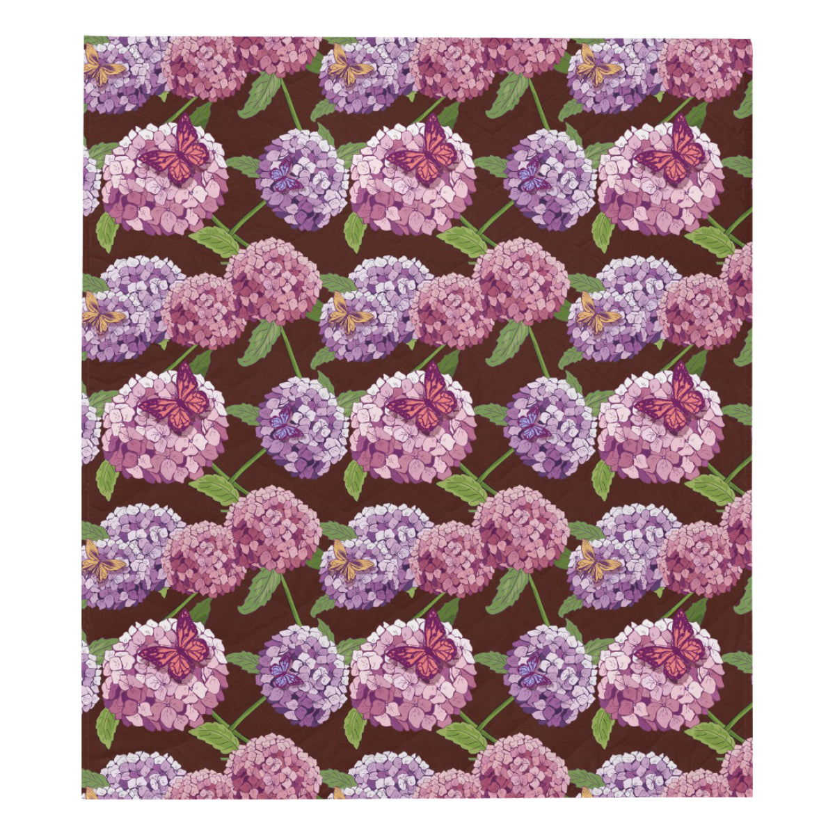 Hydrangea Pattern Print Design HD08 Premium Quilt