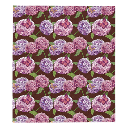 Hydrangea Pattern Print Design HD08 Premium Quilt