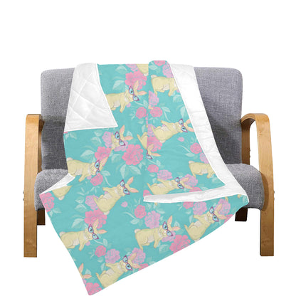 Rabbit Pattern Print Design RB05 Premium Quilt