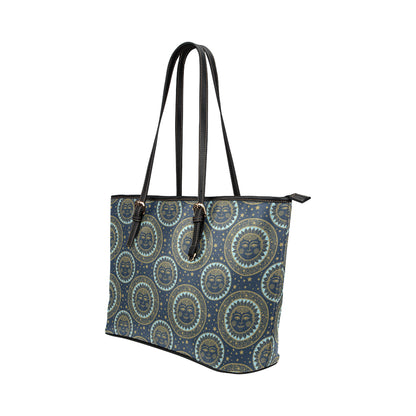 Boho Sun Dream Leather Tote Bag