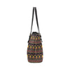 Totem Pole Design Leather Tote Bag